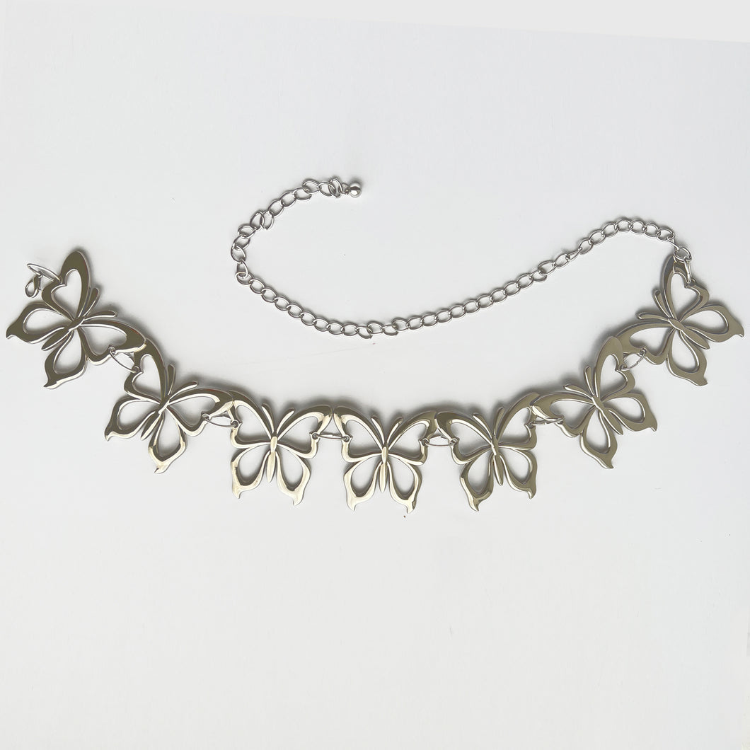 Silver Butterfly Fantasy Belt